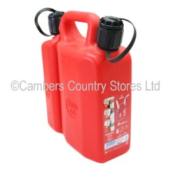 Fuel & Oil Dual Poly Can Red 5 Litre